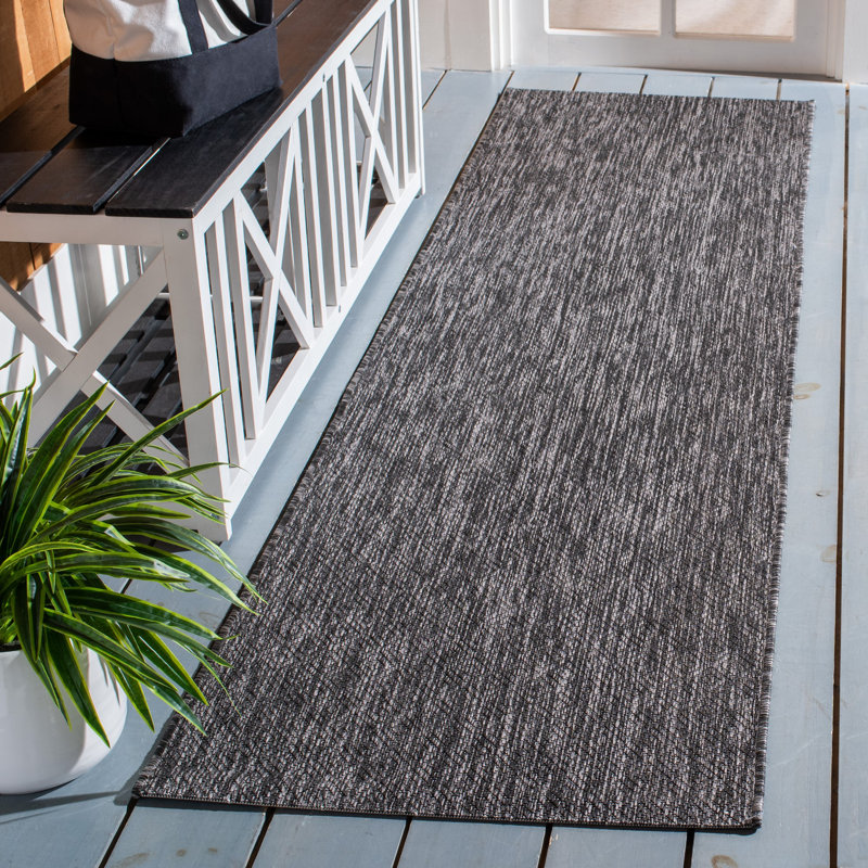Steelside™ Madyson Power Loom Black Indoor/Outdoor Rug & Reviews Wayfair